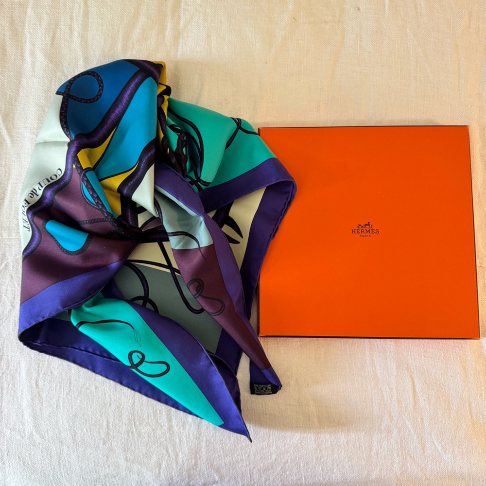 Hermes Paris silk scarf